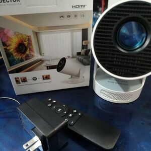 White and Black Projector with Remote